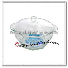 D210 Glass Bowl With Double Ears & Lid